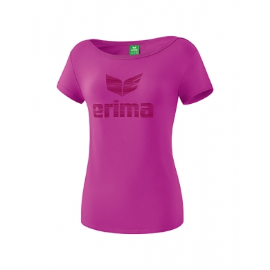 Erima Freizeit-Sportshirt Essential - Bumwolle - fuchsiapink Damen